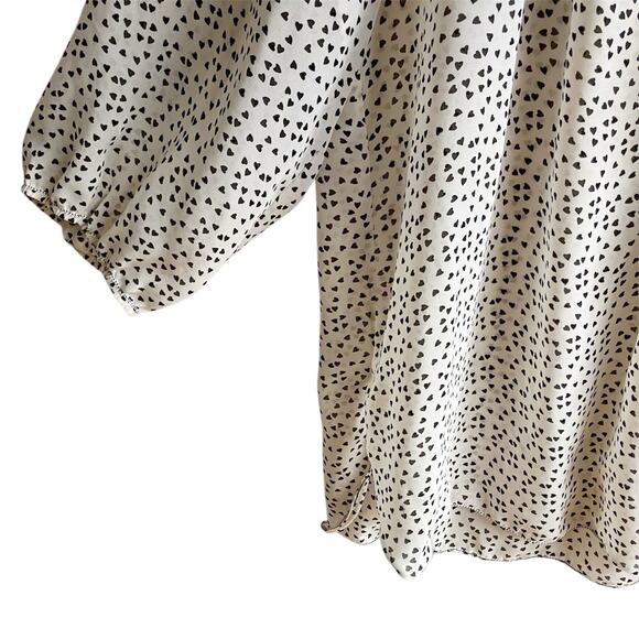 Max Studio Woman Heart Print Chiffon Blouse Size 3X - Picture 7 of 14